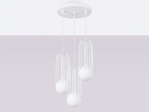 miniaturka Lampa wisząca BRENTA 3P biała klasyczna
