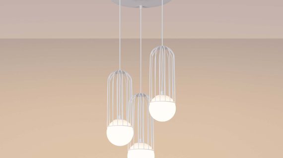 miniaturka Lampa wisząca BRENTA 3P biała klasyczna