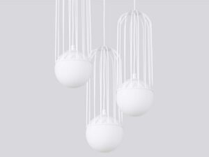 miniaturka Lampa wisząca BRENTA 3P biała klasyczna