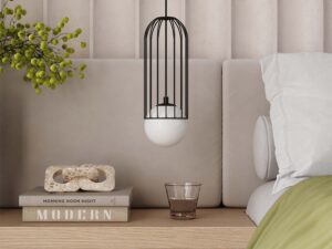 miniaturka Lampa wisząca BRENTA 3P czarna elegancka