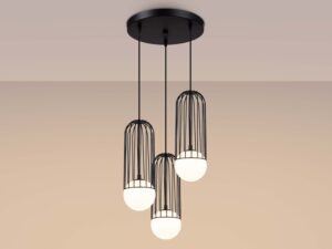 miniaturka Lampa wisząca BRENTA 3P czarna elegancka