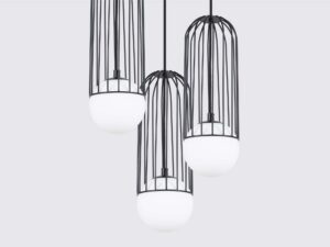 miniaturka Lampa wisząca BRENTA 3P czarna elegancka