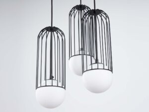 miniaturka Lampa wisząca BRENTA 3P czarna elegancka