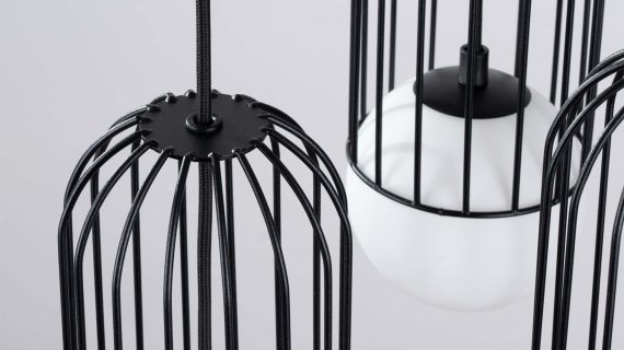 miniaturka Lampa wisząca BRENTA 3P czarna elegancka