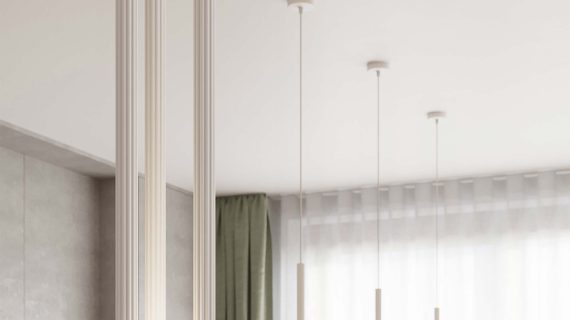 miniaturka Lampa wisząca ARCANA 1 biała minimalistyczna