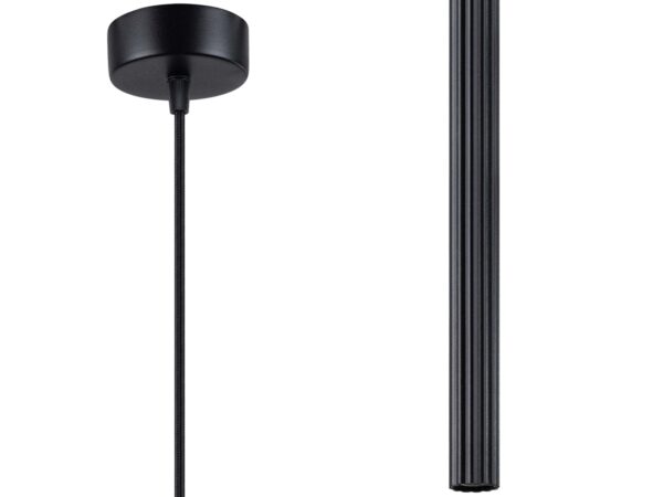 Lampa wisząca czarna tubus cylindryczny