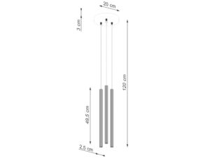 miniaturka Lampa wisząca ARCANA 3P biała elegancka