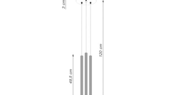 miniaturka Lampa wisząca ARCANA 3P czarna nowoczesna