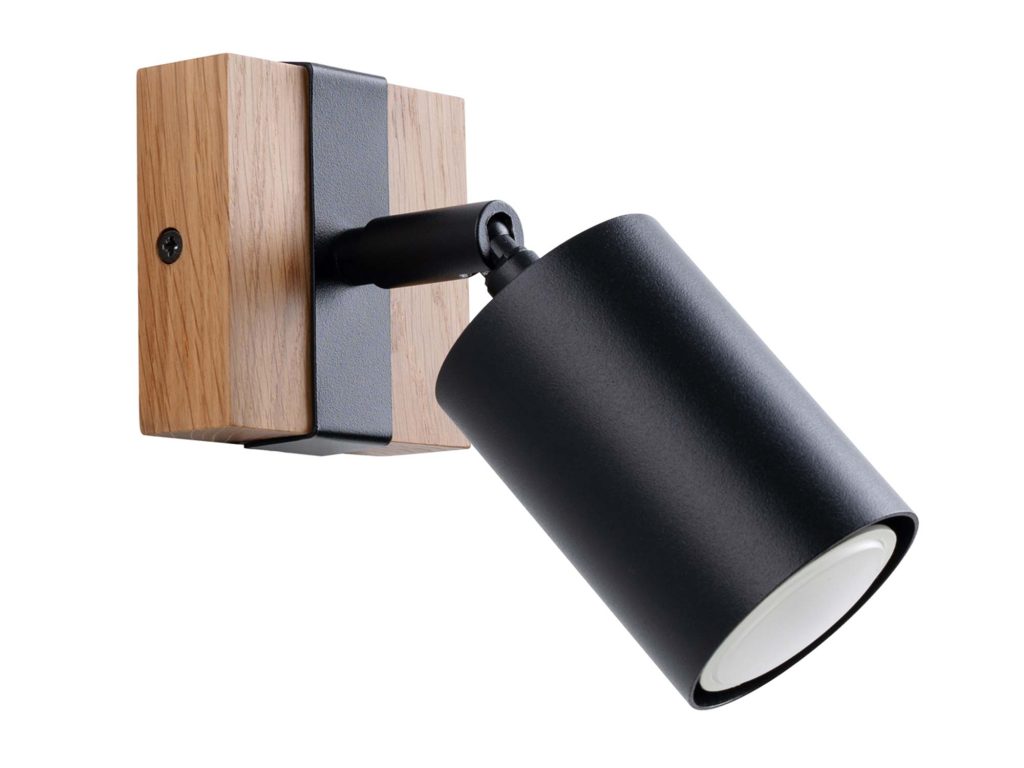 Kinkiet FALKO 1 czarny loftowy