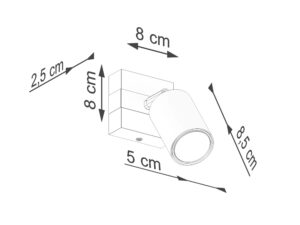miniaturka Kinkiet FALKO 1 czarny loftowy