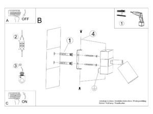 miniaturka Kinkiet FALKO 1 czarny loftowy