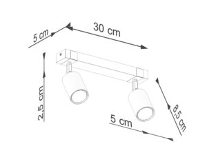 miniaturka Plafon FALKO 2 czarny nowoczesny sufitowy