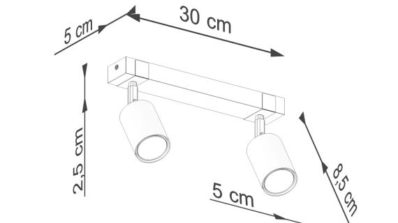miniaturka Plafon FALKO 2 czarny nowoczesny sufitowy