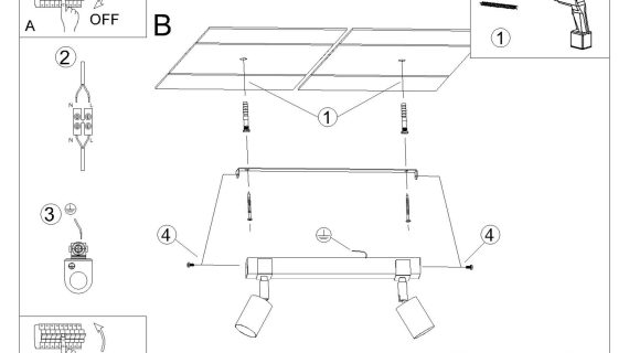 miniaturka Plafon FALKO 2 czarny nowoczesny sufitowy