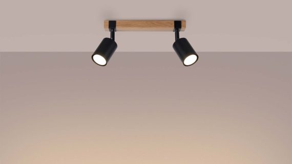 miniaturka Plafon FALKO 2 czarny nowoczesny sufitowy