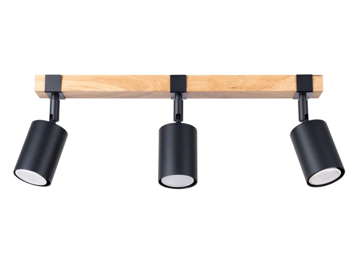 Plafon FALKO 3 czarny minimalistyczny