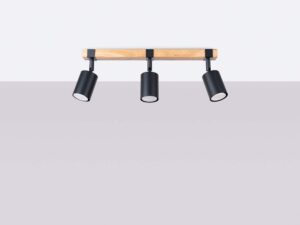 miniaturka Plafon FALKO 3 czarny minimalistyczny