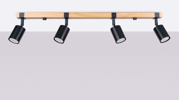 miniaturka Plafon FALKO 4 czarny designerski LED