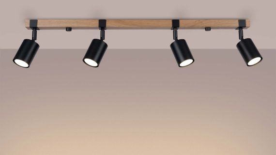 miniaturka Plafon FALKO 4 czarny designerski LED