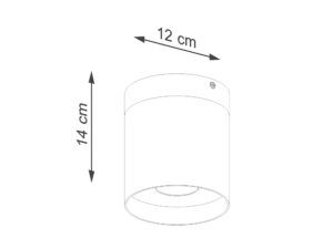 miniaturka Plafon RIFT czarny nowoczesny sufitowy