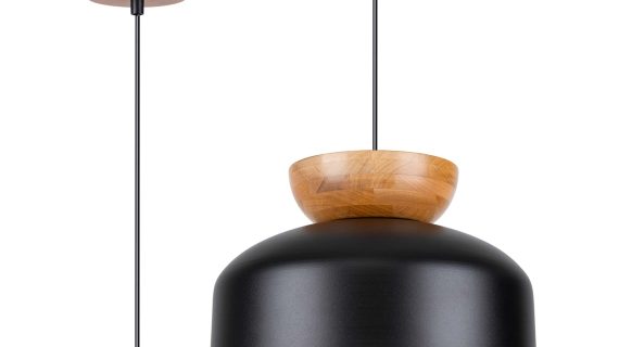 miniaturka Lampa wisząca MARLA czarna loftowa