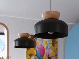miniaturka Lampa wisząca MARLA czarna loftowa