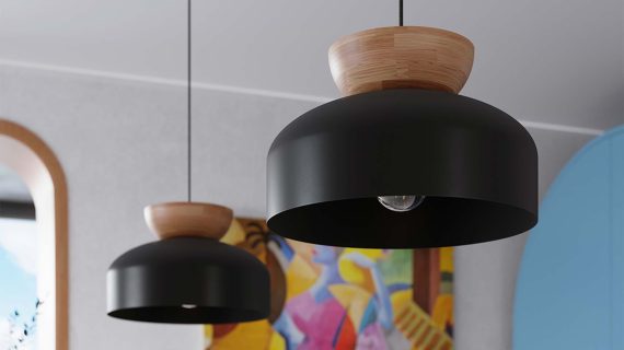 miniaturka Lampa wisząca MARLA czarna loftowa