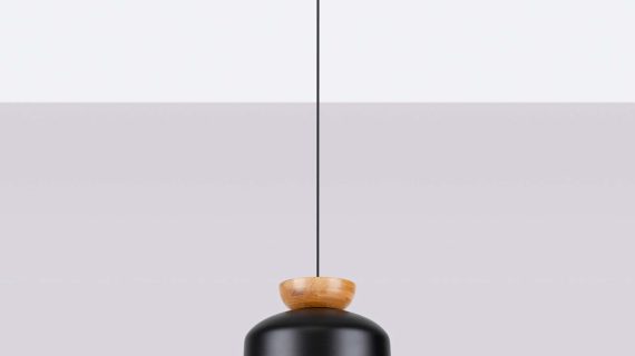 miniaturka Lampa wisząca MARLA czarna loftowa