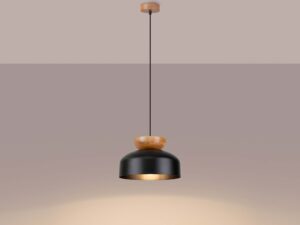 miniaturka Lampa wisząca MARLA czarna loftowa