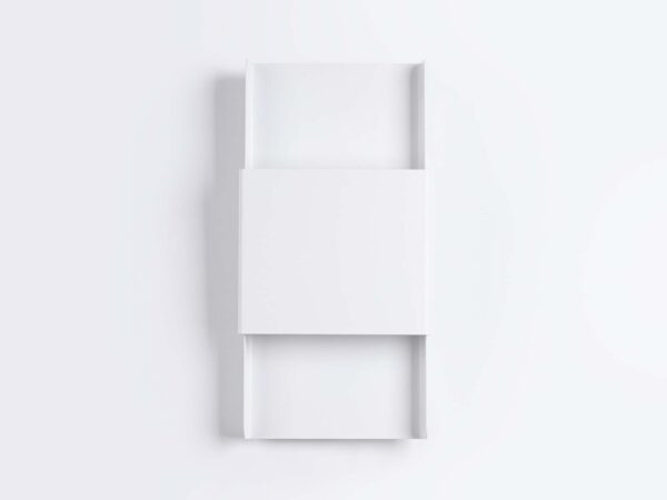 Biały kinkiet LED prostokątny metalowy