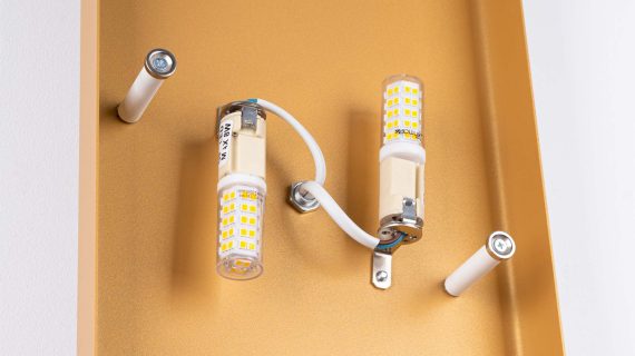 miniaturka Kinkiet DORIN złoty/biały elegancki glamour