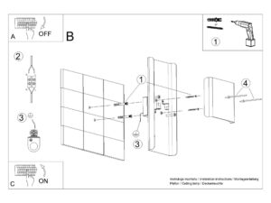 miniaturka Kinkiet DORIN złoty/czarny nowoczesny glamour