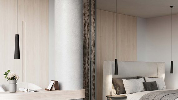 miniaturka Lampa wisząca MONOLIT czarna z betonu loftowa