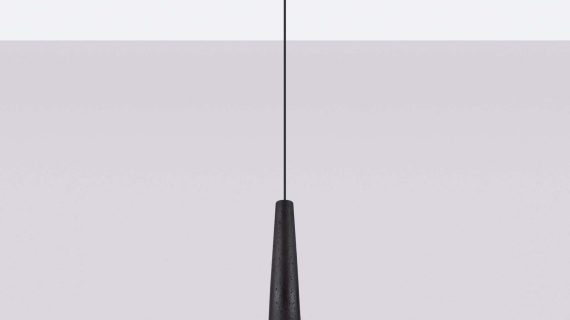 miniaturka Lampa wisząca MONOLIT czarna z betonu loftowa