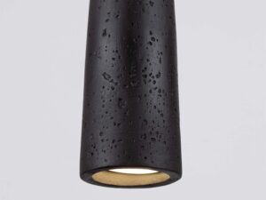 miniaturka Lampa wisząca MONOLIT czarna z betonu loftowa