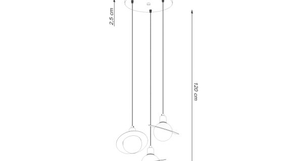 miniaturka Lampa wisząca HYPRA 3P biały elegancka