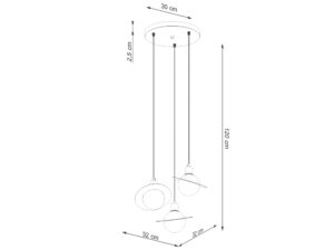 miniaturka Lampa wisząca HYPRA 3P czarny designerska