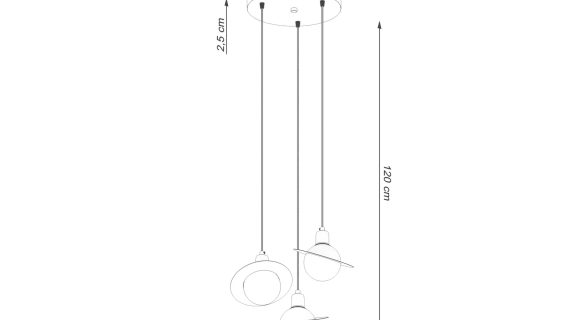miniaturka Lampa wisząca HYPRA 3P czarny designerska