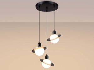 miniaturka Lampa wisząca HYPRA 3P czarny designerska