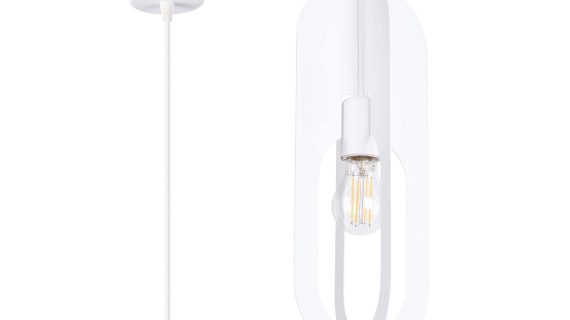 miniaturka Lampa wisząca NICORA 1 biała elegancka