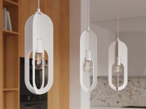 miniaturka Lampa wisząca NICORA 1 biała elegancka