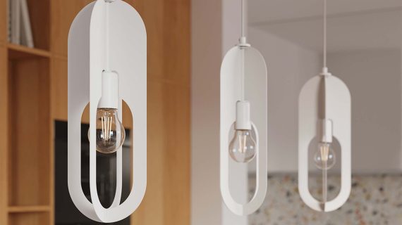 miniaturka Lampa wisząca NICORA 1 biała elegancka