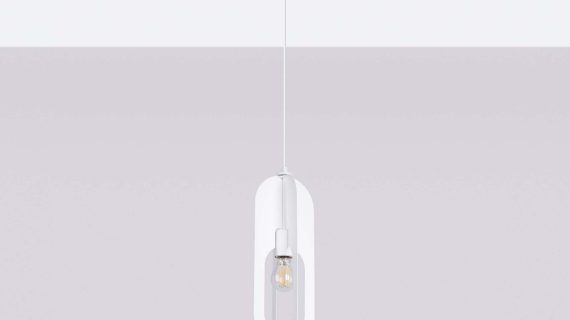 miniaturka Lampa wisząca NICORA 1 biała elegancka