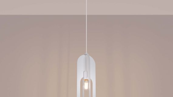 miniaturka Lampa wisząca NICORA 1 biała elegancka