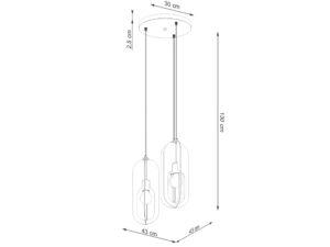 miniaturka Lampa wisząca NICORA 3P biała nowoczesna