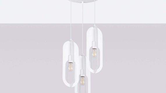 miniaturka Lampa wisząca NICORA 3P biała nowoczesna