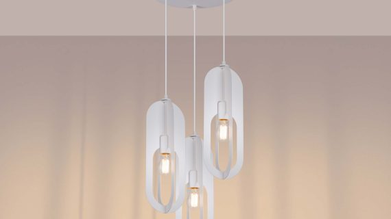 miniaturka Lampa wisząca NICORA 3P biała nowoczesna