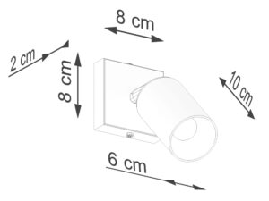 miniaturka Kinkiet WIMEX czarny/chrom nowoczesny