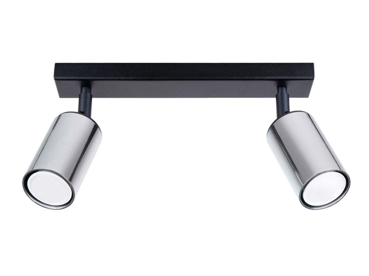 Plafon WIMEX 2 czarny/chrom designerski