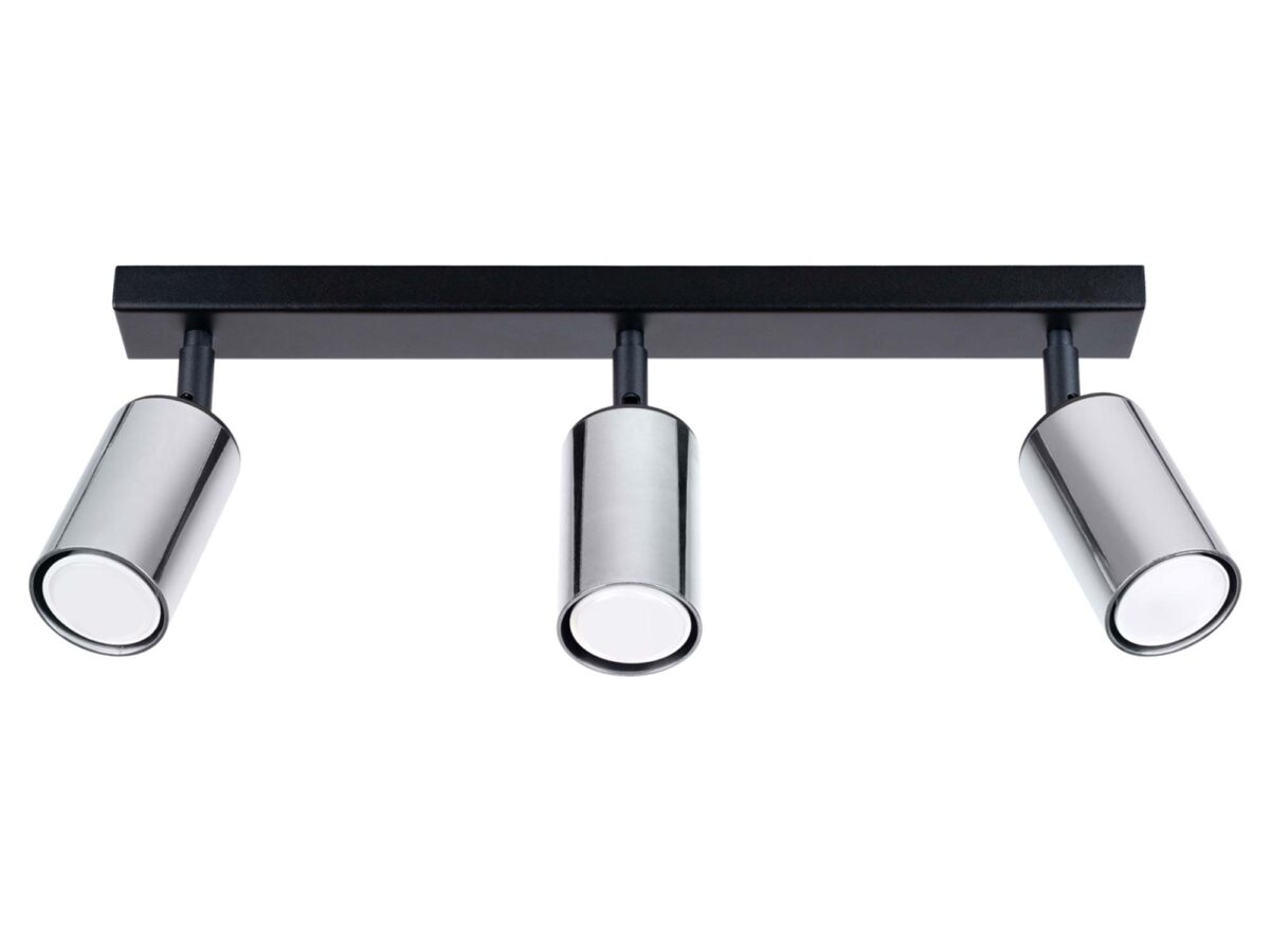 Plafon WIMEX 3 czarny/chrom loftowy